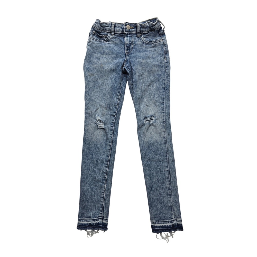 Gap Kids Stretch Jegging Distressed Medium Wash Blue Denim Jeans Size 8